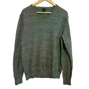 J. Crew Gray V-Neck Lightweight Cotton Men’s Sweater Size Medium